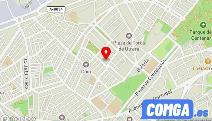 mapa de Utrerana Cerrajeria Cerrajero en Utrera