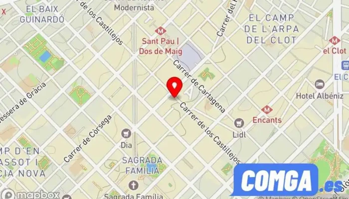 mapa de VILFER 24H, SL Cerrajero, Instalación de persianas, Taller de instalación de puertas y ventanas en Barcelona