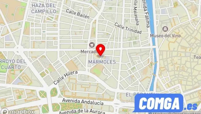 mapa de Zapatero y Cerrajero Cerrajero en Málaga